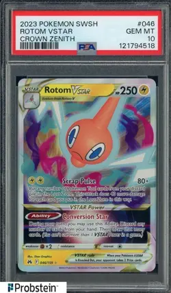 2023 Pokemon SWSH Crown Zenith #046/159 Rotom Vstar PSA 10 GEM MINT - Image 1