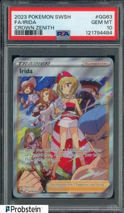 2023 Pokemon SWSH Crown Zenith #GG63/GG70 Irida PSA 10 GEM MINT - Image 1