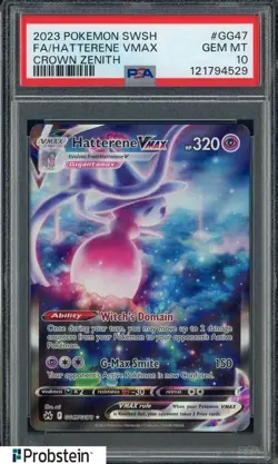 2023 Pokemon SWSH Crown Zenith #GG47/GG70 HattereneVMAX PSA 10 GEM MINT - Image 1