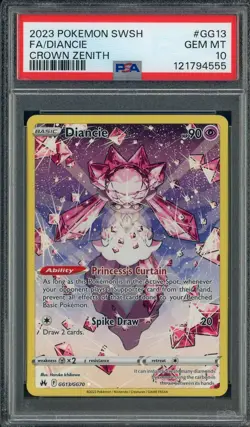 2023 Pokemon SWSH Crown Zenith #GG13/GG70 Diancie PSA 10 GEM MINT - Image 1