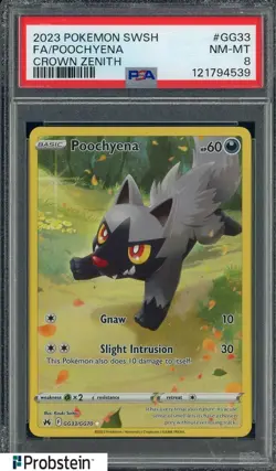 2023 Pokemon SWSH Crown Zenith #GG33/GG70 Poochyena PSA 8 NM-MT - Image 1
