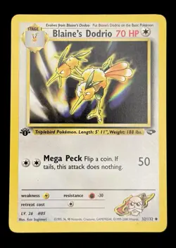 Pokemon TCG Blaine's Dodrio Gym Challenge 32/132 Unlimited 1st Edition - Image 1