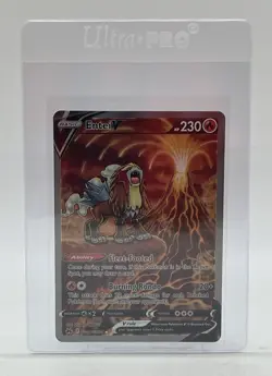 Pokemon TCG Crown Zenith Galarian Gallery Entei V #GG36/GG70 Ultra Rare - Image 3
