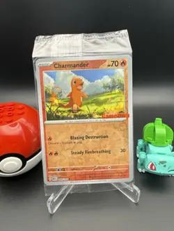 Pokemon 151 Charmander Gamestop Stamped Reverse Holo Promo 004/165 Sealed - Image 1