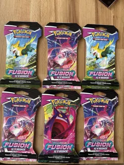Pokemon TCG Fusion Strike Sleeved Blister Packs X6 Brand New And Sealed - Image 1