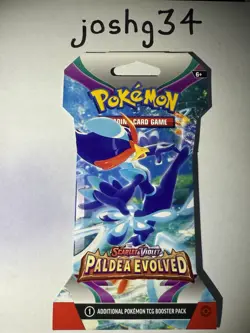 1x POKEMON SV PALDEA EVOLVED BOOSTER PACK SEALED AND UNWEIGHED - Image 1