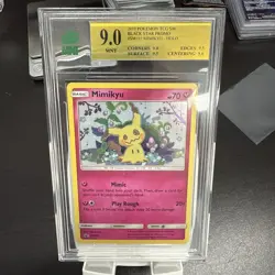 2019 POKEMON SM BLACK STAR PROMO TEAM UP SINGLE BLISTERS MIMIKYU-HOLO PSA MNT 9 - Image 1