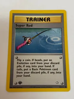 Super Rod 103/111 Pokemon Neo Genesis 1st Edition NM/MT 2000 box-S4 - Image 1
