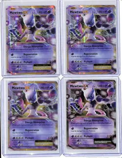 (4) Lot 2016 Pokemon XY Mewtwo ex Evolutions #52/108 - Image 1