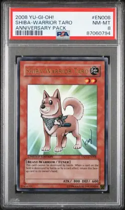 Yu-Gi-Oh! Shiba-Warrior Taro Anniversary Pack YAP1-EN008 Ultra Rare PSA 8 - Image 1