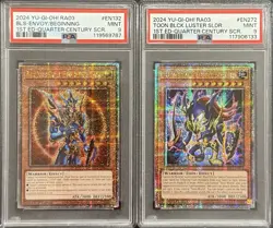 2024 PSA 9 YUGIOH RA03 QCR SECRET RARE TOON BLACK LUSTER SOLDIER BLS SET 💫 - Image 1