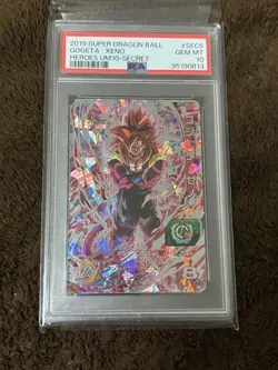 Dragon Ball Heroes UM10 Sec5 Gogeta Zeno PSA10 Trading Card Graded Ultra Rare - Image 1