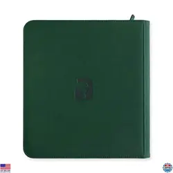 Vault X 12 XL Green Pocket Trading Card Zip Binder - Holds 624 Cards, 26 Pages - Image 4