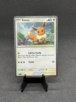 Pokemon Card Eevee Cosmos Holo SVP043 Black Star Promo Obsidian Flames 2023 NM-M - Image 1