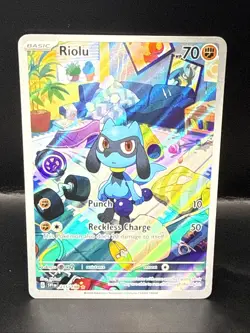 Pokemon Riolu TCG Illustration Rare Card 215/198 SV01 Scarlet & Violet Base Set - Image 2