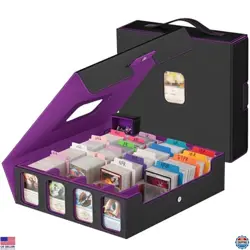 Trading Card Storage Box - 3200+ MTG Deck Box with Commander Display & Portable - Image 1