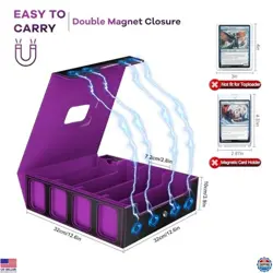 Trading Card Storage Box - 3200+ MTG Deck Box with Commander Display & Portable - Image 5