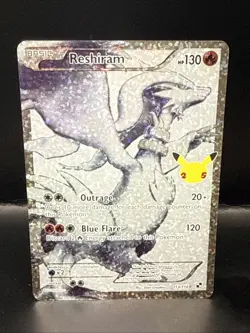 Pokemon Reshiram Full Art Holo Card 113/114 Celebrations Classic Collection - Image 1