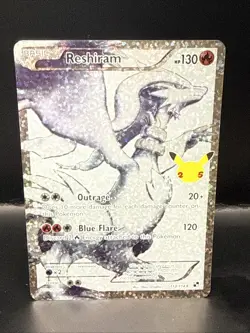 Pokemon Reshiram Full Art Holo Card 113/114 Celebrations Classic Collection - Image 2