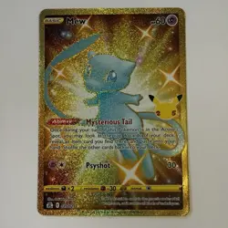 Pokemon Card - Mew 025/025 Secret Rare Celebrations 25th Anniversary Gold NM - Image 1