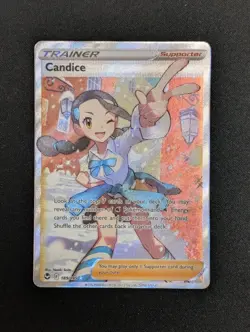 Pokemon TCG Candice Full Art Holo Ultra Rare Card 189/195 Silver Tempest NM - Image 1