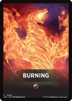 Burning Theme Card - Foundations Jumpstart (J25) - NM - MTG - Image 1