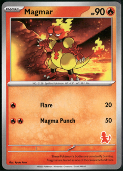Magmar Charmander Stamp Deck My First Battle Promo English Pokemon Card (LP) - Image 1