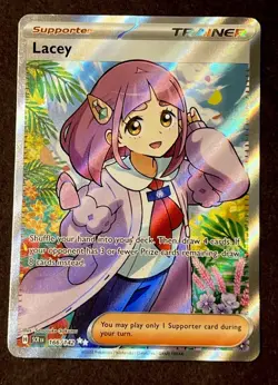 Pokemon TCG Stellar Crown Lacey Full Art Ultra Rare Holo Trainer Card 166/142 - Image 1