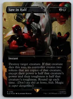 Saw in Half (Rainbow Foil) R Secret Lair Drop Series 1755 NM MTG - Image 1