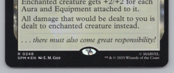 MTG Crimped Edge - FOIL With Great Power... (Extended Art) - Spider-Man -r530 - Image 3