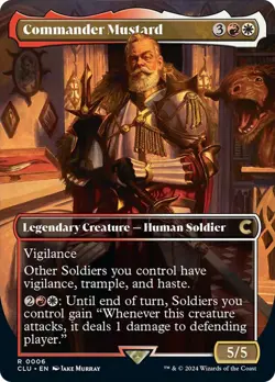 MTG Commander Mustard (Borderless) [Ravnica: Clue Edition] Near Mint Magic - Image 1