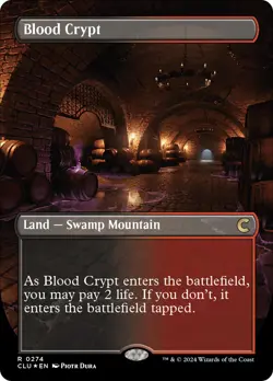 MTG Blood Crypt (Borderless) [Ravnica: Clue Edition] Foil Near Mint Magic - Image 1