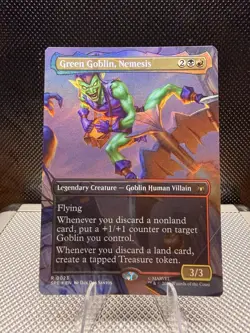 Green Goblin, Nemesis [New, Near Mint] *Foil* Borderless {Spider-man MTG} +AC - Image 1