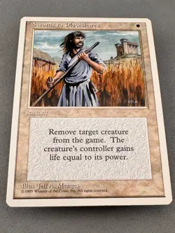 Swords to Plowshares MTG Core Set 4th Edition Regular-LP Excellent-Vintage - Image 3