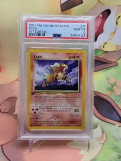 2001 P.M. Pokemon Neo Revelation Entei #17 PSA Gem Mint 10 1st Edition Non-Holo - Image 1