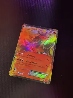 2012 Pokemon Entei EX 13/108 Ultra Rare Full Art Holo Dark Explorers - Image 1