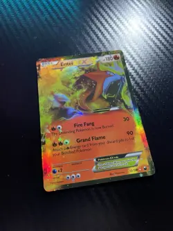 2012 Pokemon Entei EX 13/108 Ultra Rare Full Art Holo Dark Explorers - Image 5