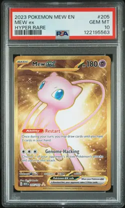 2023 POKEMON MEW EN-151 HYPER RARE #205 MEW EX PSA 10 - Image 1