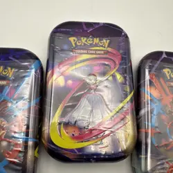 Pokemon TCG Mega Evolution Tins Lot of 3 Pokemon New Sealed In Hand - Image 3