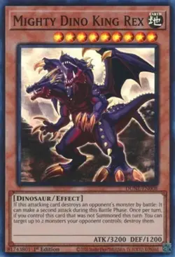 Mighty Dino King Rex - DUNE-EN008 - Super Rare - 1st Edition Near Mint Yugioh! C - Image 1