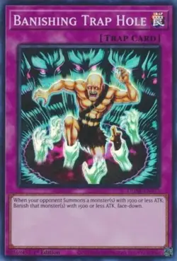 Banishing Trap Hole - DUNE-EN077 - Super Rare - 1st Edition Near Mint Yugioh! Ca - Image 1