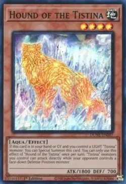 Hound of the Tistina - DUNE-EN087 - Super Rare - 1st Edition Near Mint Yugioh! C - Image 1