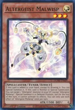 Altergeist Malwisp - DUNE-EN009 - Super Rare - 1st Edition Near Mint Yugioh! Car - Image 1