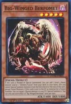 Big-Winged Berfomet - DUNE-EN004 - Super Rare - 1st Edition Near Mint Yugioh! Ca - Image 1