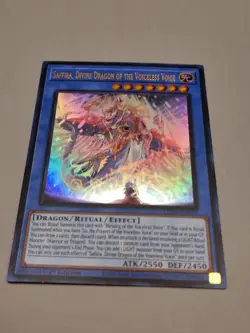 Yugioh Saffira, Divine Dragon of the Voiceless Voice LEDE-EN034 1st edition NM - Image 1