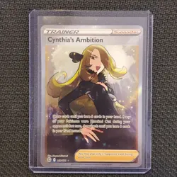 Cynthia's Ambition - 169/172 - Full Art Trainer - Pokemon Card - Lot #133 - Image 1