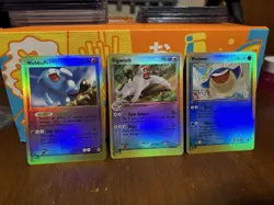 Holo Reverse Pokemon Card Lot Ex Ruby & Sapphire (3) Cards - Image 2