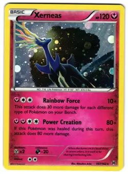 XERNEAS 107/162 - LP - XY8 BREAKTHROUGH RARE HOLO ENGLISH POKEMON CARD - Image 1