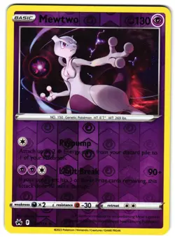 MEWTWO 59/159 - NM - SWSH12PT5 CROWN ZENITH RARE HOLO ENGLISH POKEMON CARD - Image 1