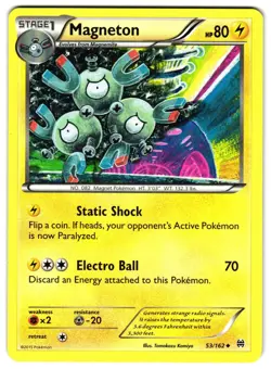 MAGNETON 53/162 - NM - XY8 BREAKTHROUGH UNCOMMON ENGLISH POKEMON CARD - Image 1